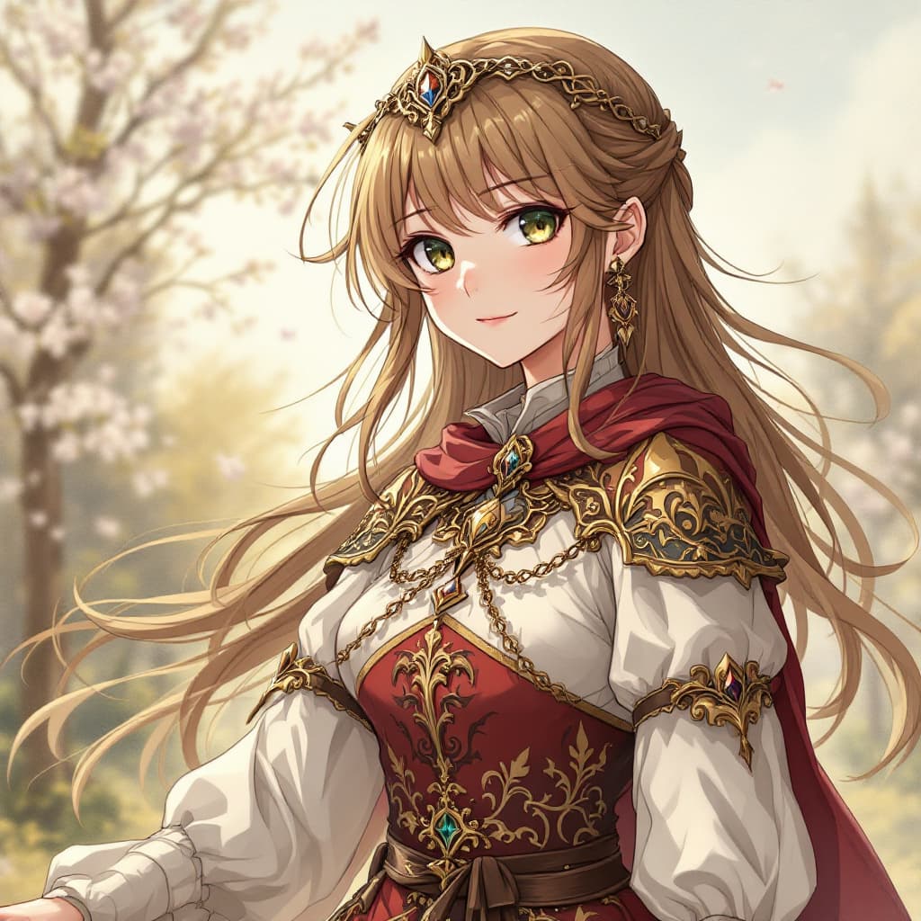 AI generated: Medieval style anime waifu
