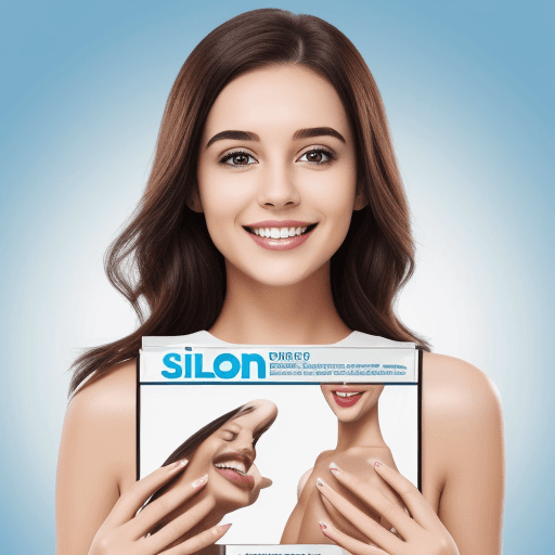 AI generated: an advertisement promo of silicon veneers where girl is smiling 