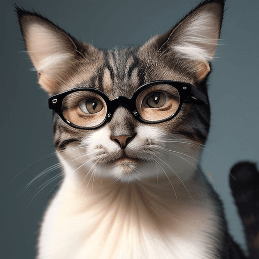 AI generated: cat with glasses