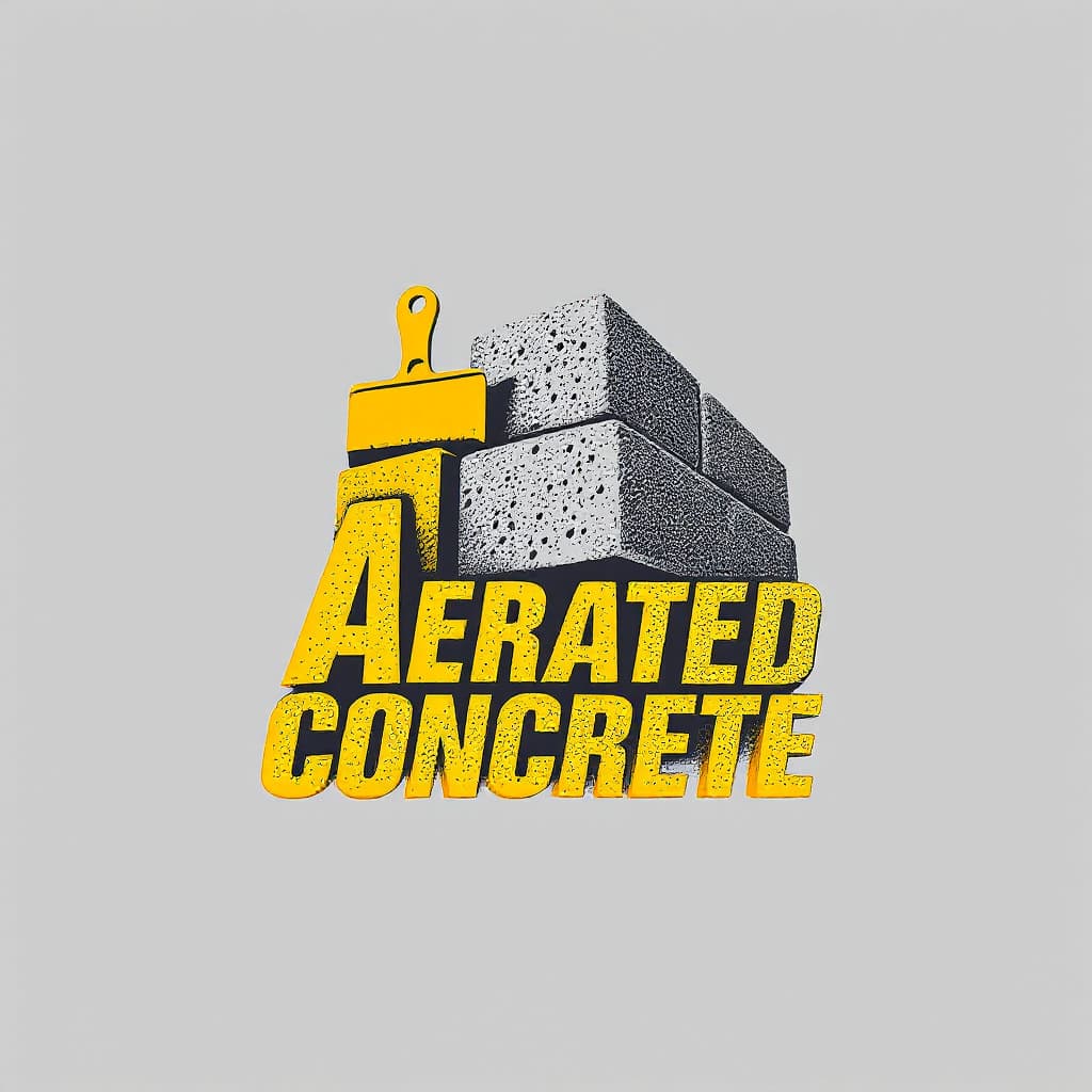 AI generated: Aerated concrete construction company. Gas block structure, industrial identity, rigid grid layout, ...
