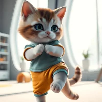 AI generated video: Turn around and wiggle bum dance moves 