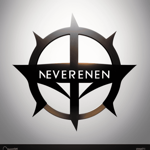 AI generated: create a modern art logo with name "neveren", high resolution logo,4k,full hd logo