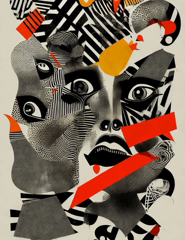 AI generated: Unapologetic, Perfectcore, bizarre, freaky graphic poster, strong graphic, line, Behance, award - wi...