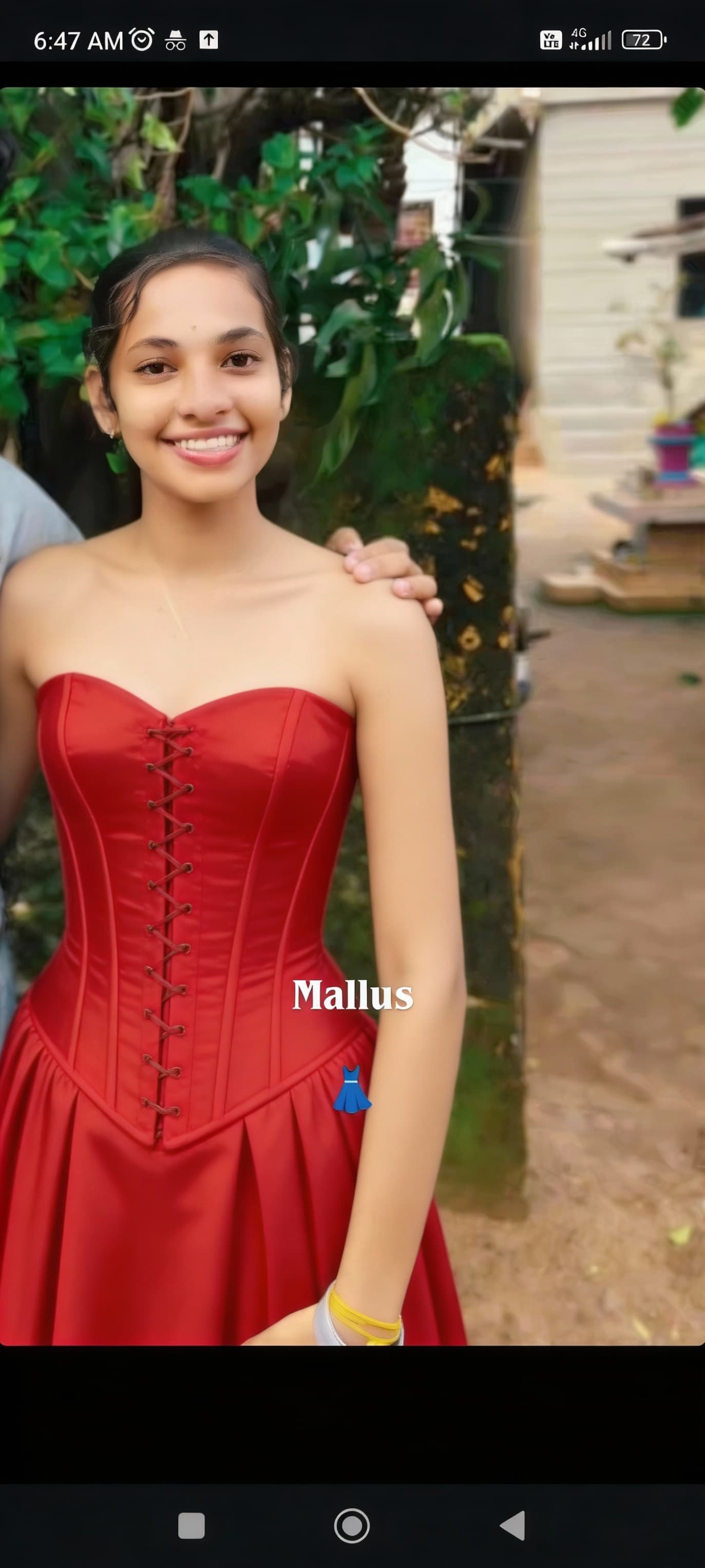 AI generated: Red Strapless Corset Dress (Image
