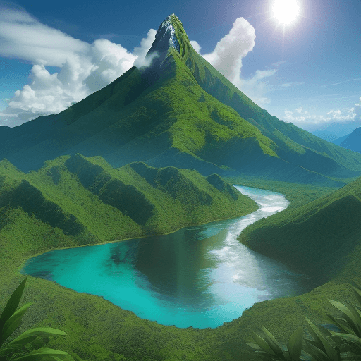 AI generated: "Enter the realm of Ecuador on a sunlit day, where nature unfolds in full, realistic splendor. Pictu...