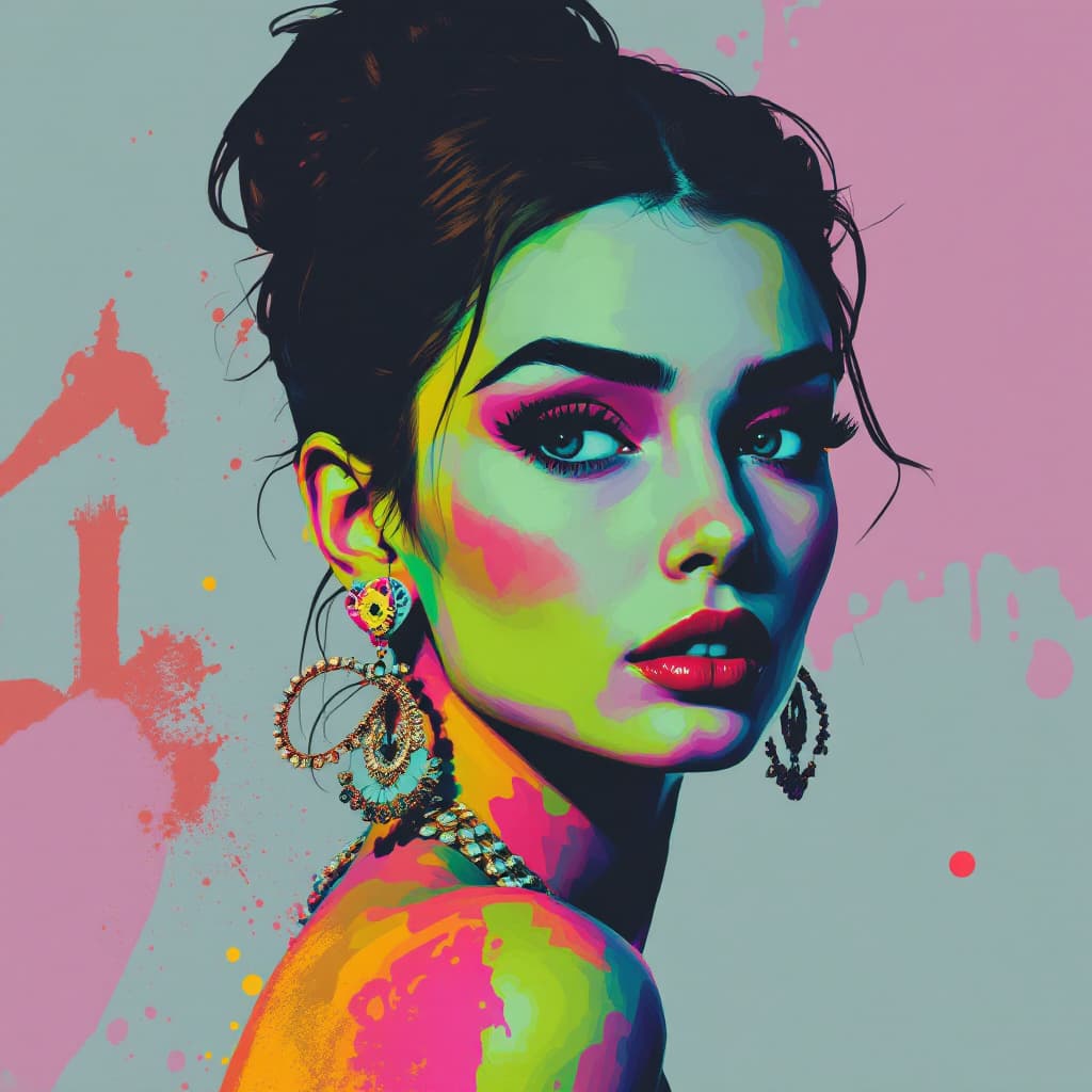 AI generated:   create a portrait of audrey hepburn with Brazilian Phonk Art is a creative fusion that blends the ...