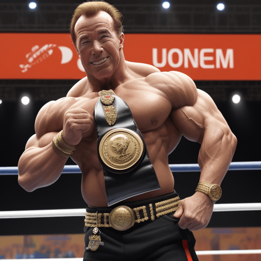AI generated: dans une competition  arnold gagne le premier prix

