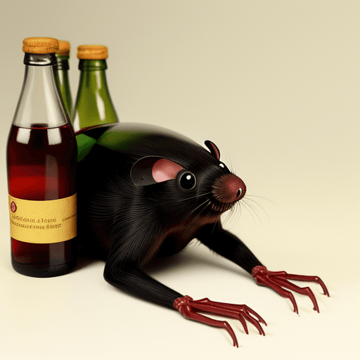 AI generated: six-legged mole on a bottle