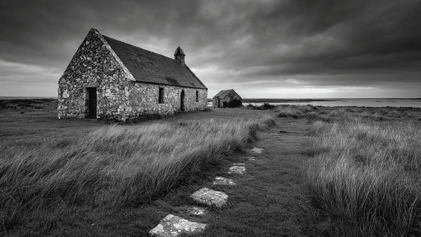 AI generated: An evocative and ancient architecture with atmospheric landscape photography --chaos 20 --stylize 20...