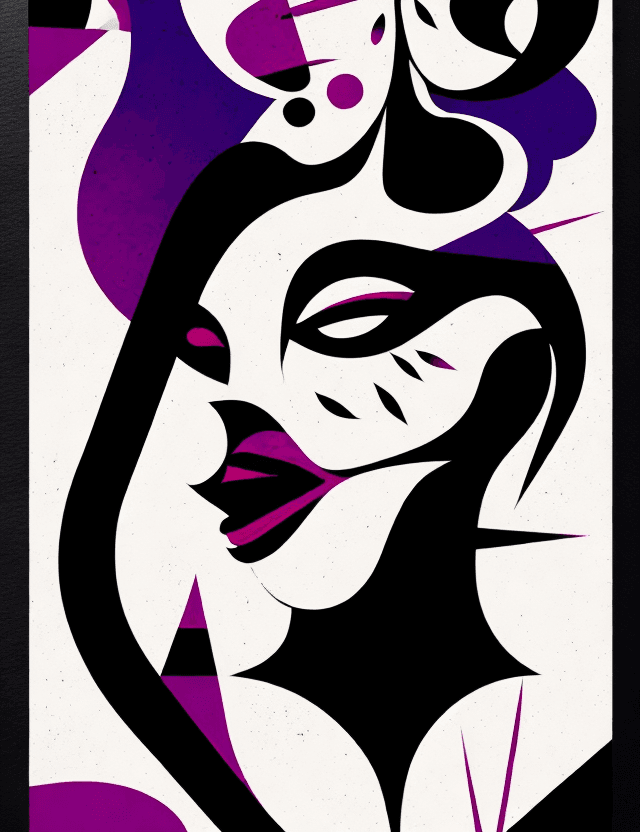 AI generated: Unapologetic, Perfectcore, bizarre, freaky graphic poster, lust, futuristic, strong graphic, line, B...