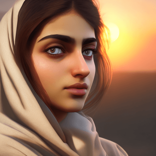 AI generated: persian girl, age 20, dramatic light, pale sunrise, cinematic lighting, low angle, trending on artst...