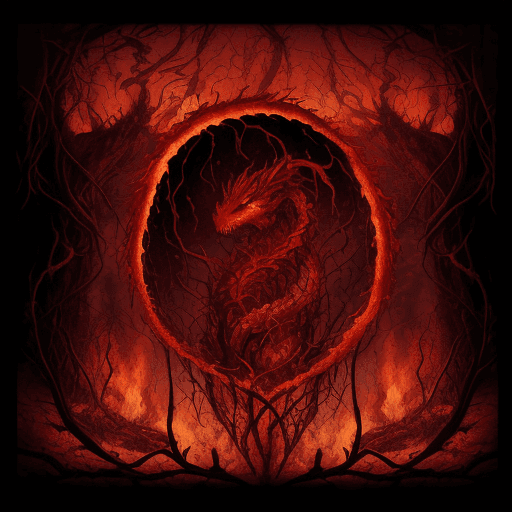 AI generated: vines, blood and fire