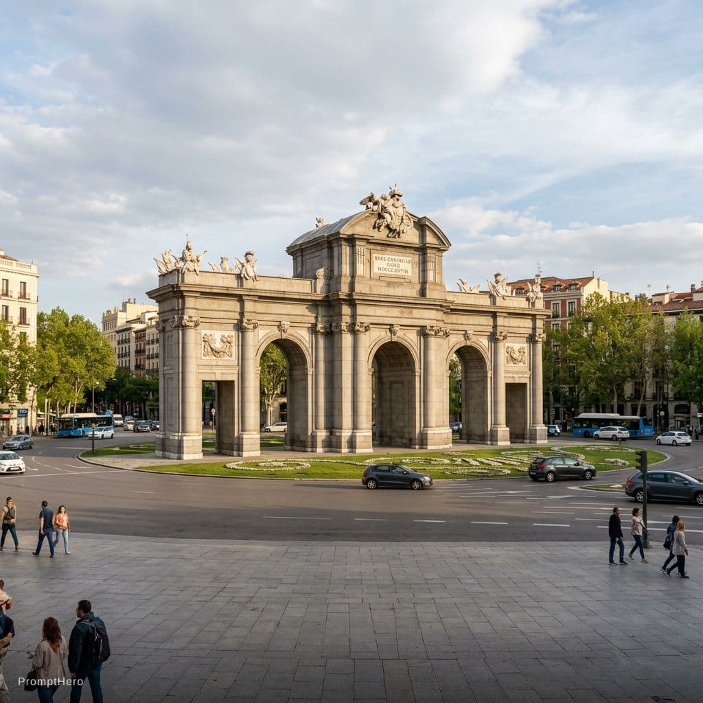 AI generated: La Puerta de Alcalá en Madrid