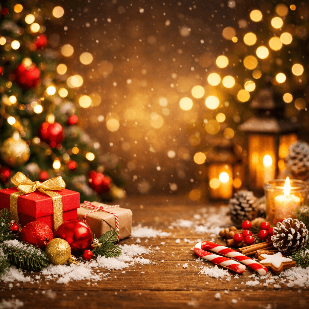 AI generated: christmas background, stock photo --v 7