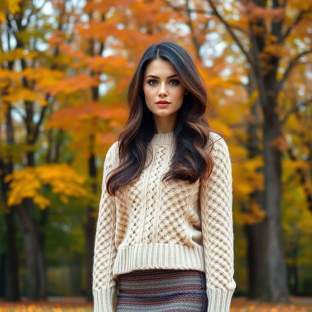 AI generated: a beautiful autumn day, with a background of trees with their leaves changing colors. in front of th...