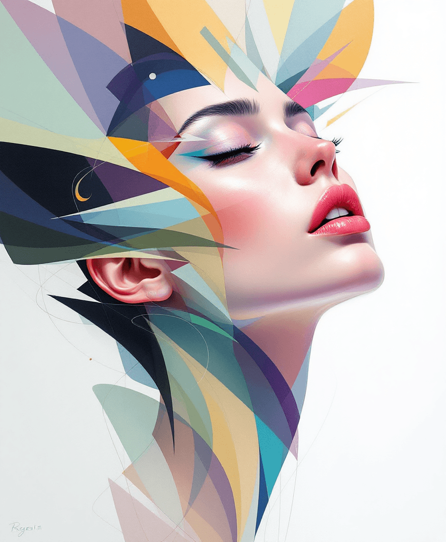 AI generated: a beautiful woman, painting by Lois van Baarle and Greg Rutkowski, Artgerm, beautiful colors, abstra...