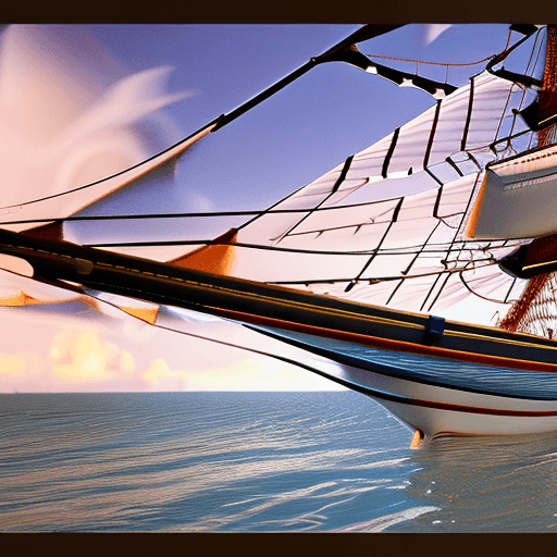 AI generated: Photo of a ultra realistic sailing ship, dramatic light, pale sunrise, cinematic lighting, battered,...