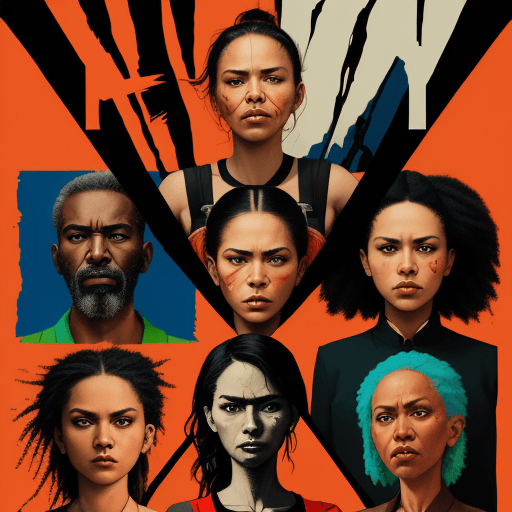 AI generated: A striking movie poster for "The Art of Resistance" features a diverse group of artists and cultural...