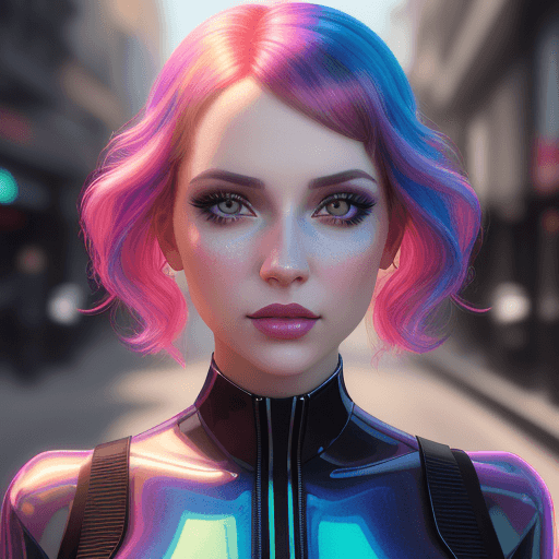 AI generated: commercial image, lucinda lafleur | holographic photography shoots, in the style of tanya shatseva, ...