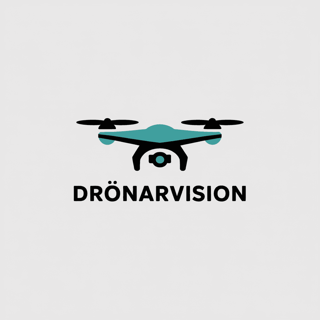 AI generated: A vector logo for DrönarVision, a drone services company. Minimalist, flat design, high contrast. Te...