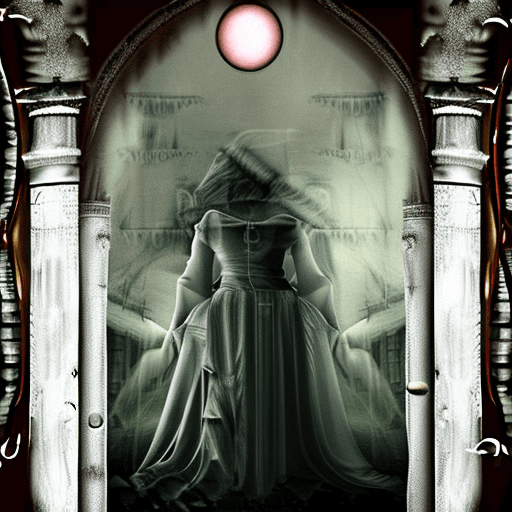 AI generated: Photorealistic art masterpiece, scary smoking ghost  in gothic style  in a old abandoned villa , sca...