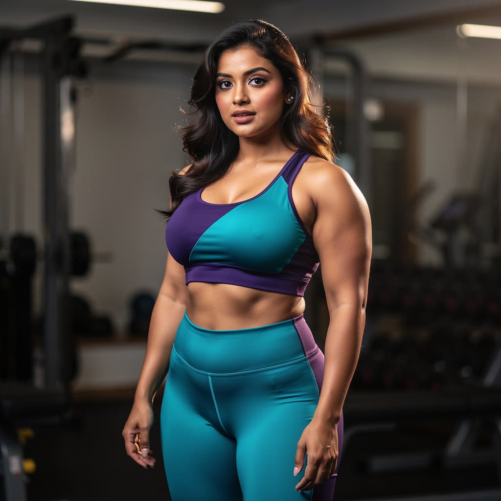 AI generated: Petite but gym Voluptuous Woman," "Hourglass Figure but not crazy exaggerated ,but with small waist,...