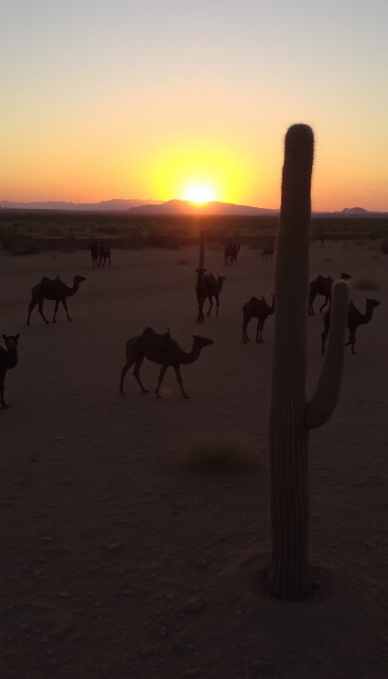AI generated: Desert sunset
