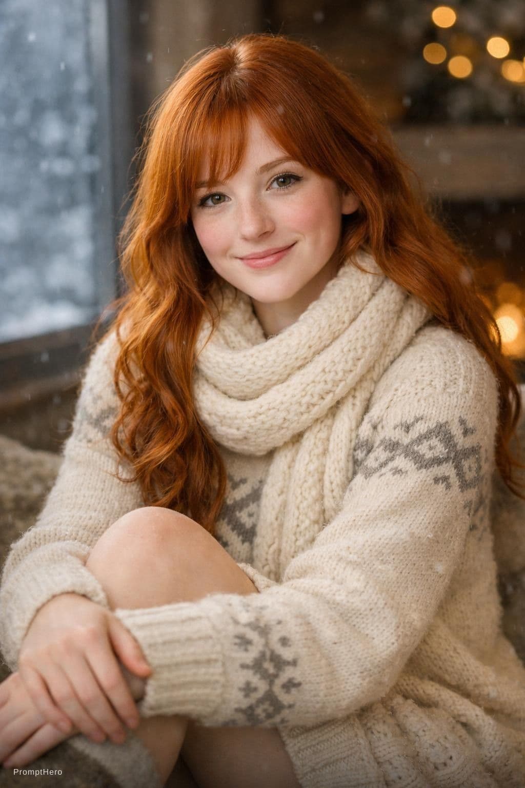 AI generated: Use the uploaded photo of a red-haired girl as the primary reference for facial features and proport...
