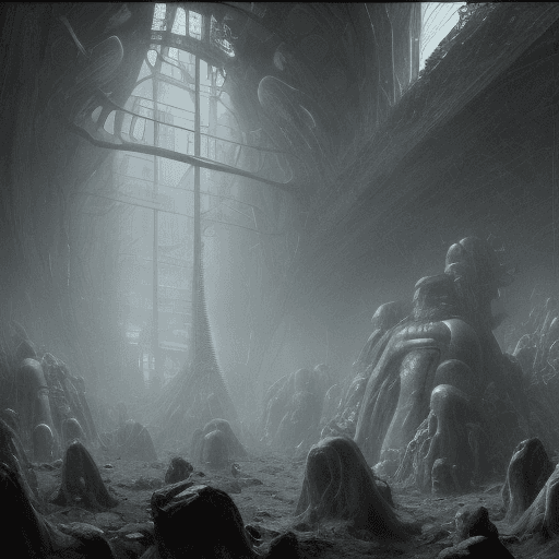AI generated: futuristic ambiance ;close encounters. , grey aliens. strange beings with grey skin and large black ...