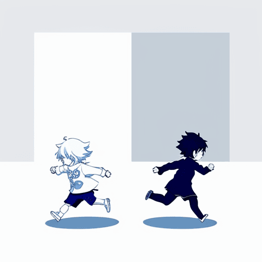 AI generated: [a minimalist web blue line art: whimsical anime illustration], suitable for print on demand and cap...