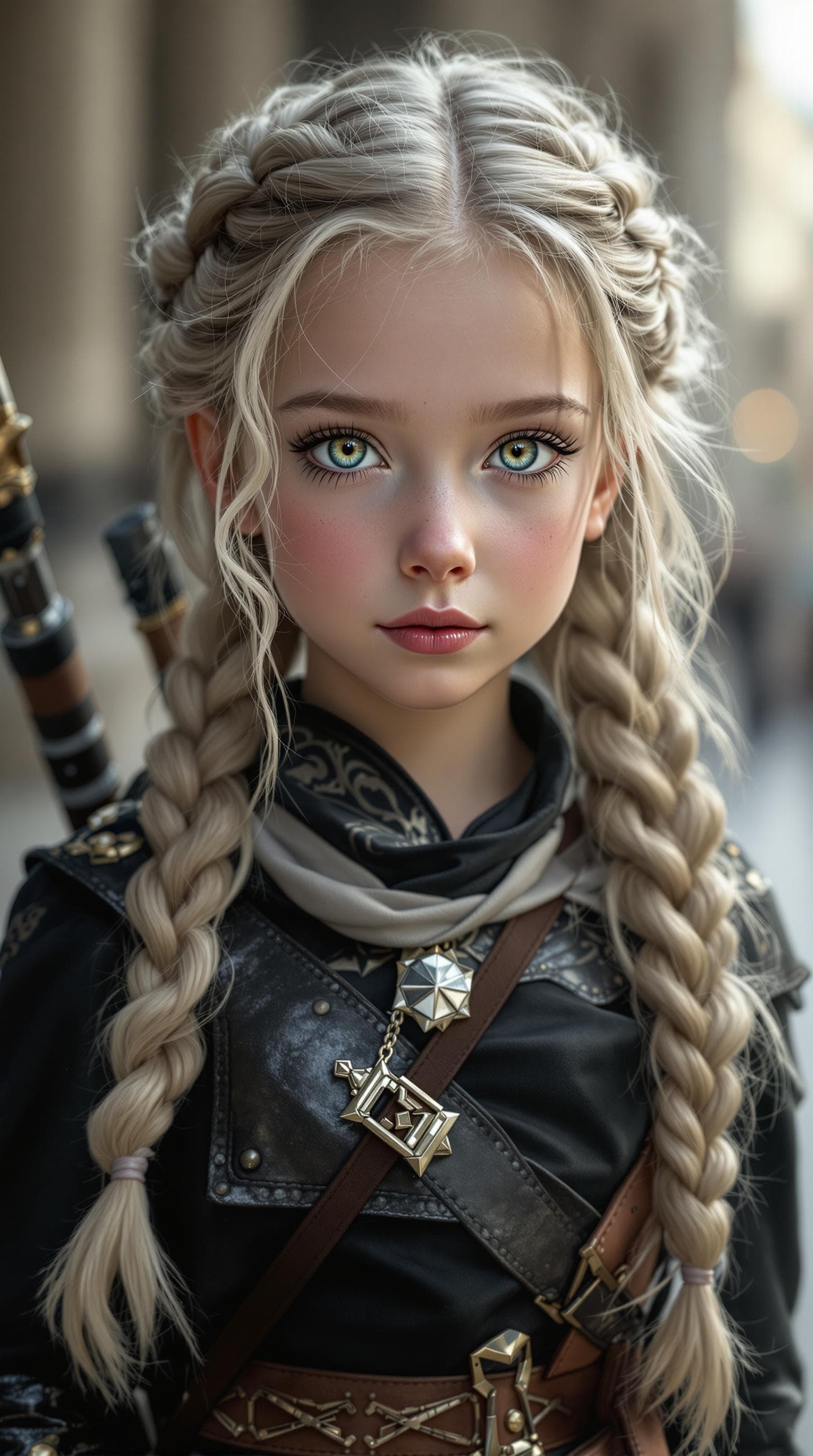 AI generated: a professional photo of a exceptionally of the most beautiful Swedish girl in the world, (age 11), (...
