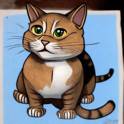 AI generated: El gato de Scratch con la imagen de los anillos olimpicos