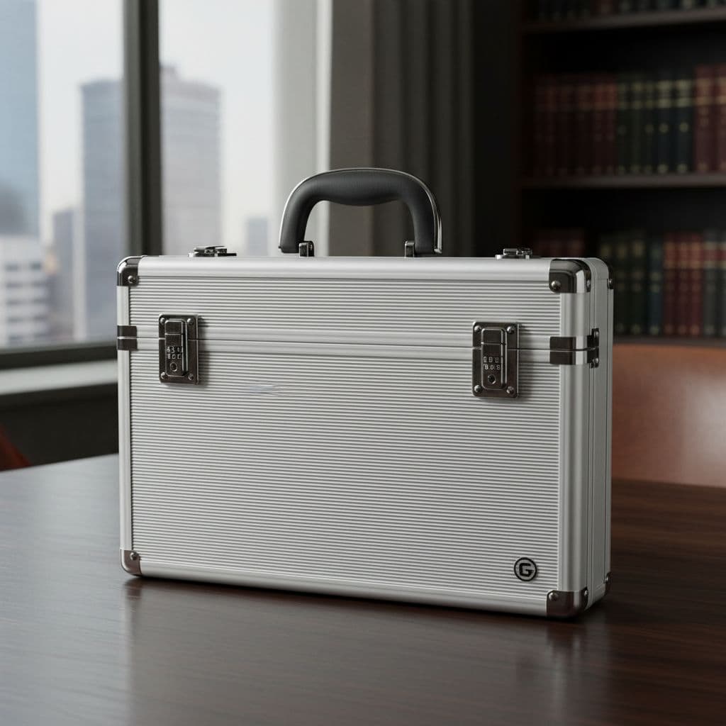 AI generated: silver briefcase 