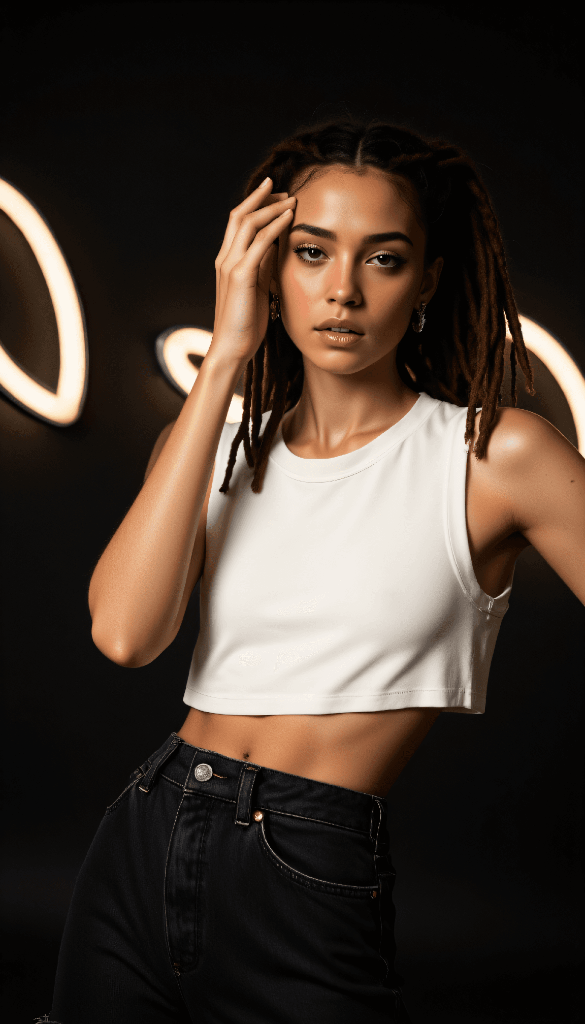 AI generated: Ultra hires, ultra realictic, Bauhaus Fashion shot from a distance photo of a 24-year-old  Ilocano-T...