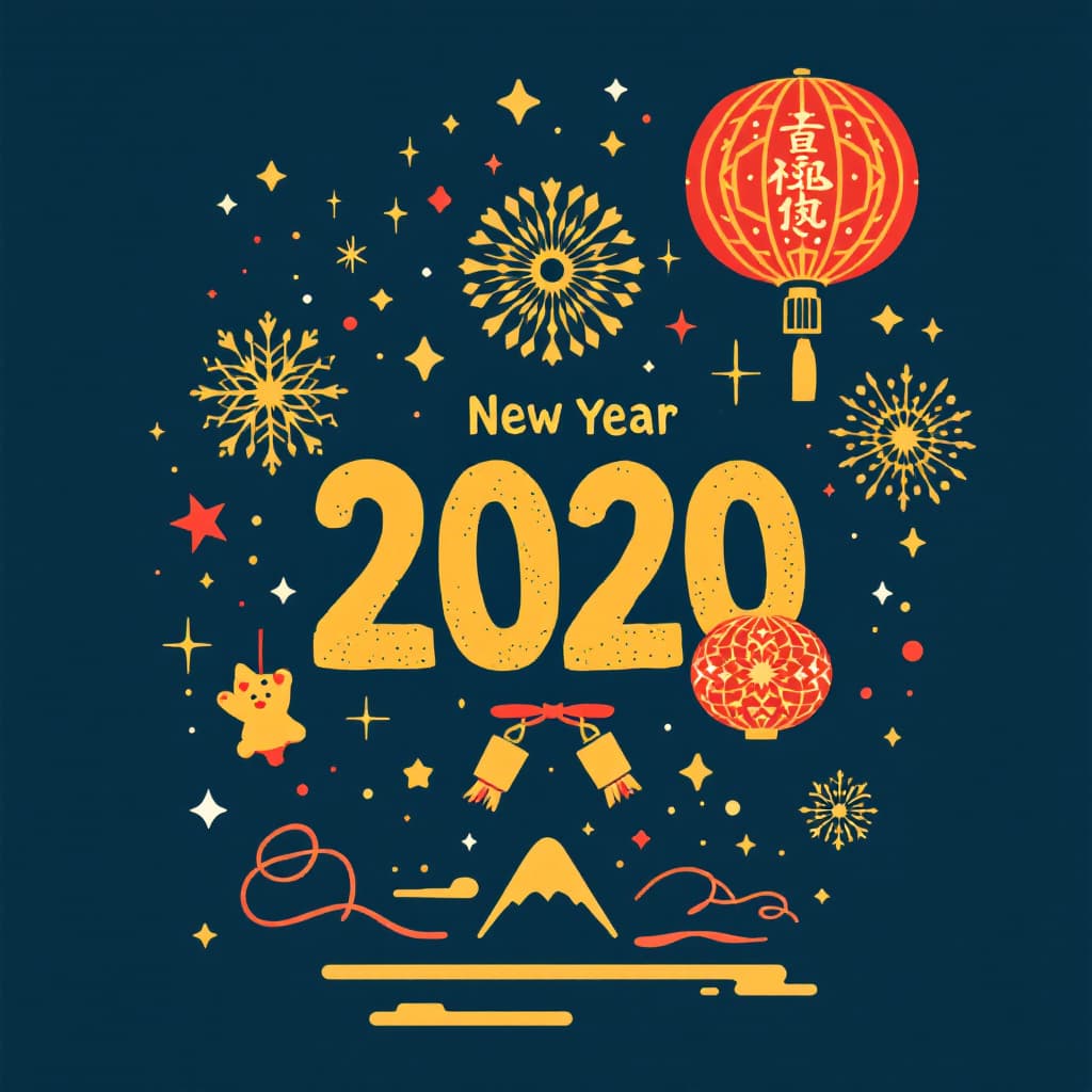 AI generated: new year festival celebration icon
