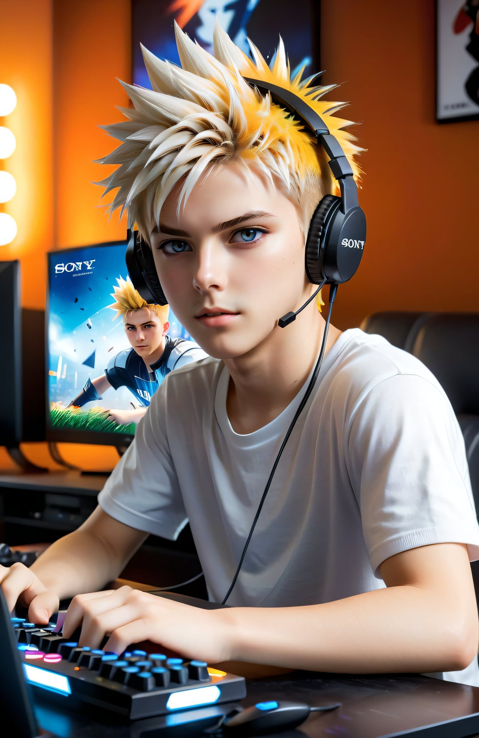 AI generated: action packed, (best quality), (photo-realistic:1), realistic skin texture, slim, looking at viewer,...