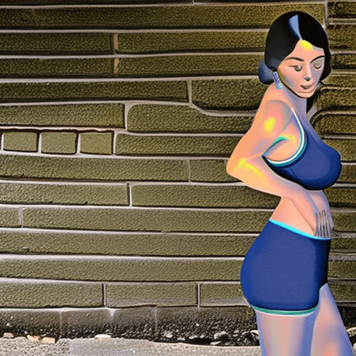 AI generated: nude woman with big breasts, brunette, natural boobs