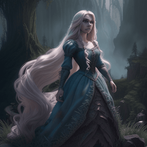 AI generated: Epic magical scene in a fantasy Landscape, Insane detailed different full body image , in different ...