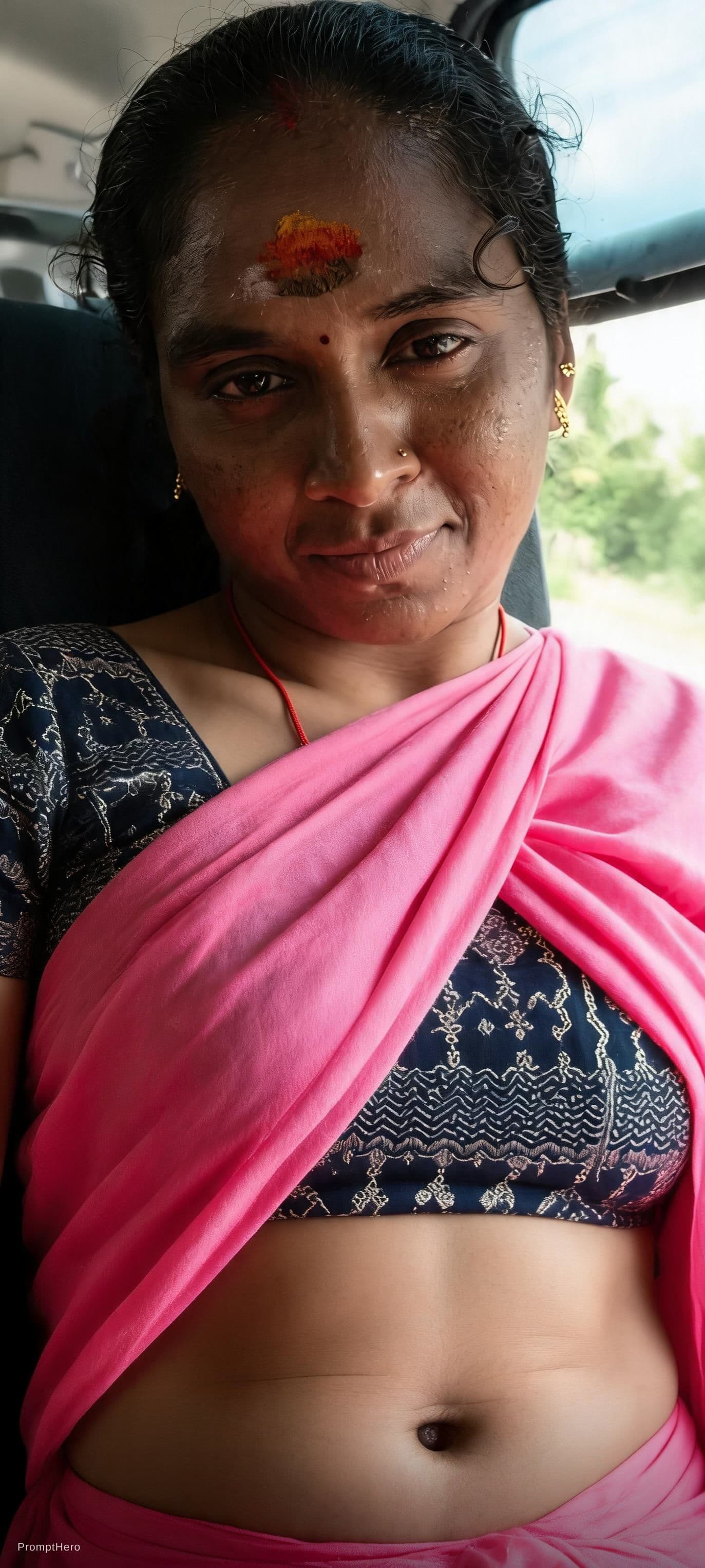 AI generated: Add a navel saree 