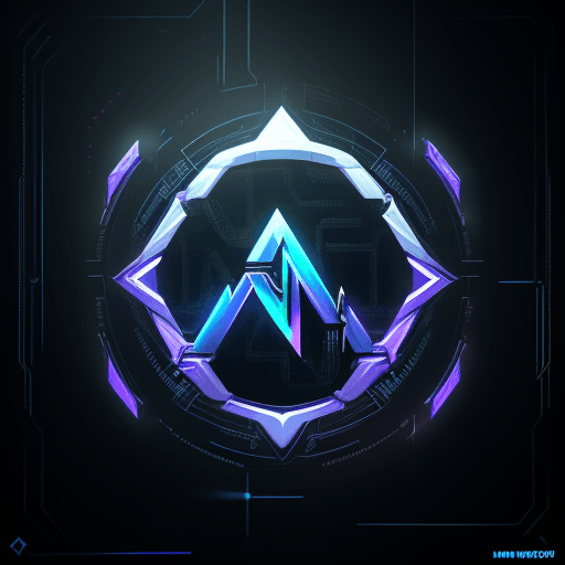 AI generated: logo with text "N V", cyberpunk style logo, light atmosphere; 8k, intricate detail logo,  HDR logo, ...