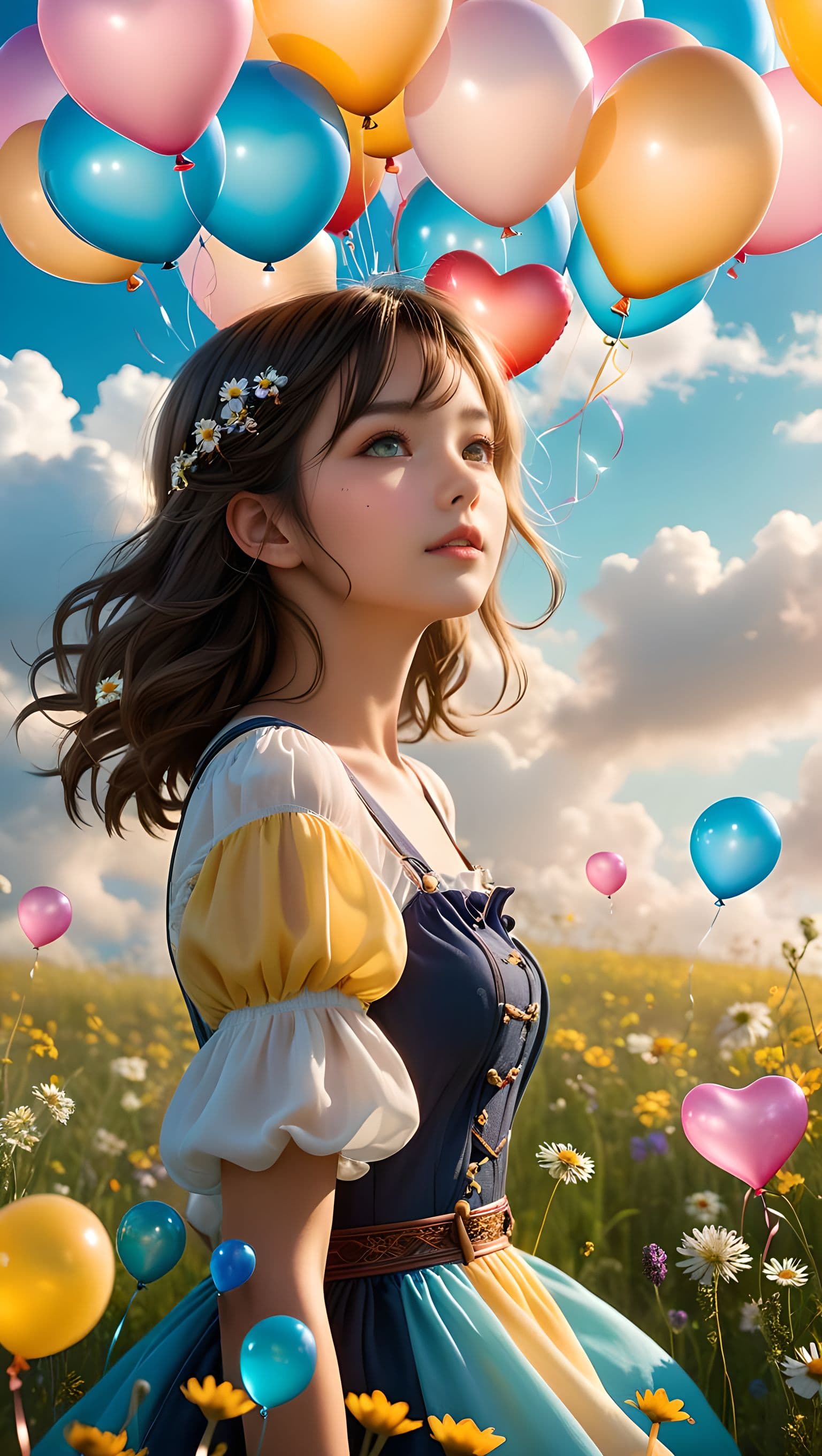 AI generated: cinematic photo, ultra-detailed, hyperrealistic, cinematic lighting, surreal dreamscape, (young girl...