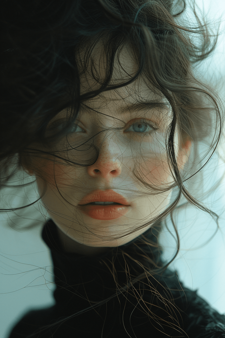 AI generated: a blurry image of a woman, vogue cover, in the style of olivier valsecchi, lensbaby effect, miho hir...