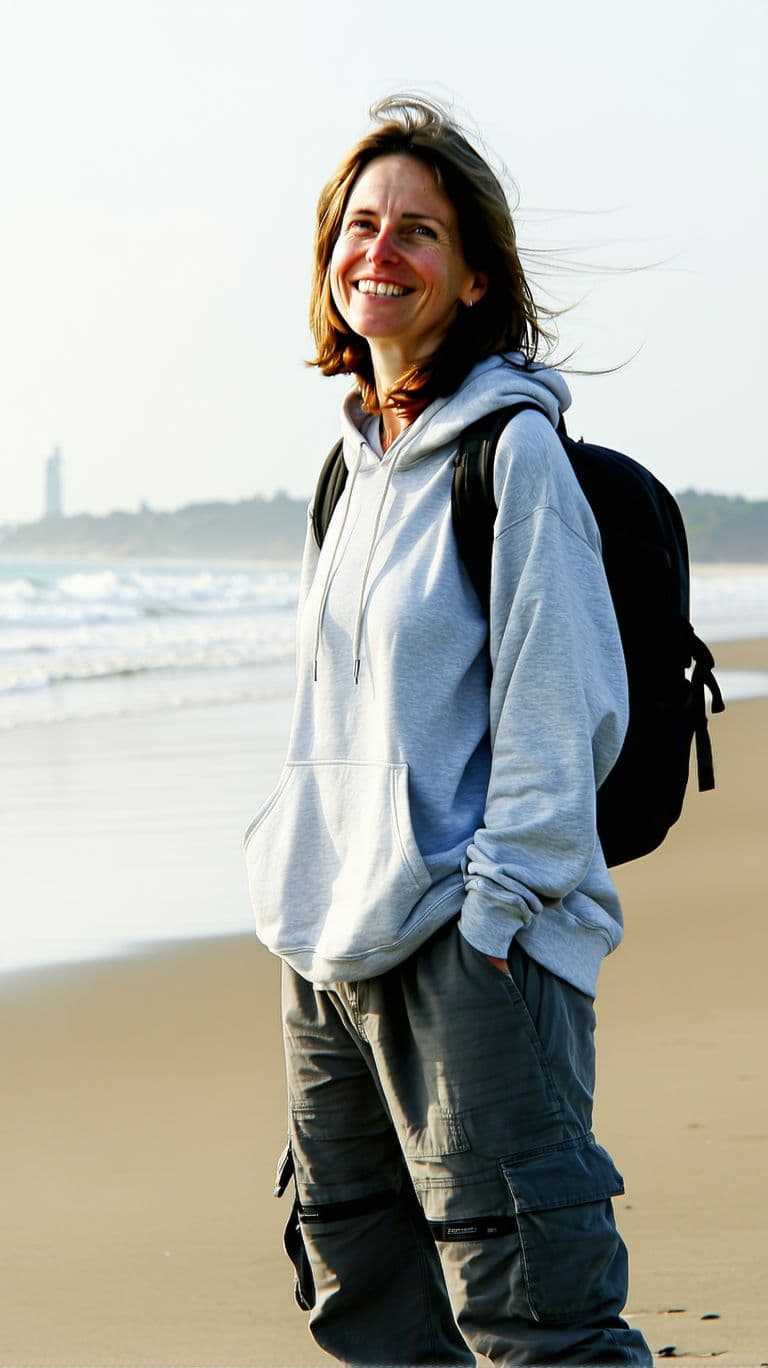 AI generated: photography, dynamic shooting, distance range, woman, upper-body, staring into the camera, enjoyable...