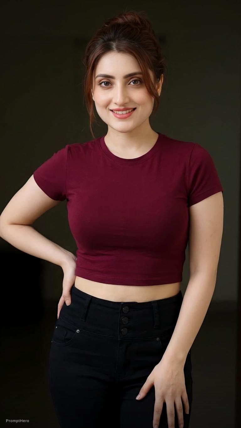 AI generated: An image of a young woman with a medium complexion and chestnut-colored hair styled in a casual updo...