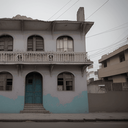 AI generated: In the heart of Lima, Peru, stands an old, weather-worn house that seems to bear the weight of time'...