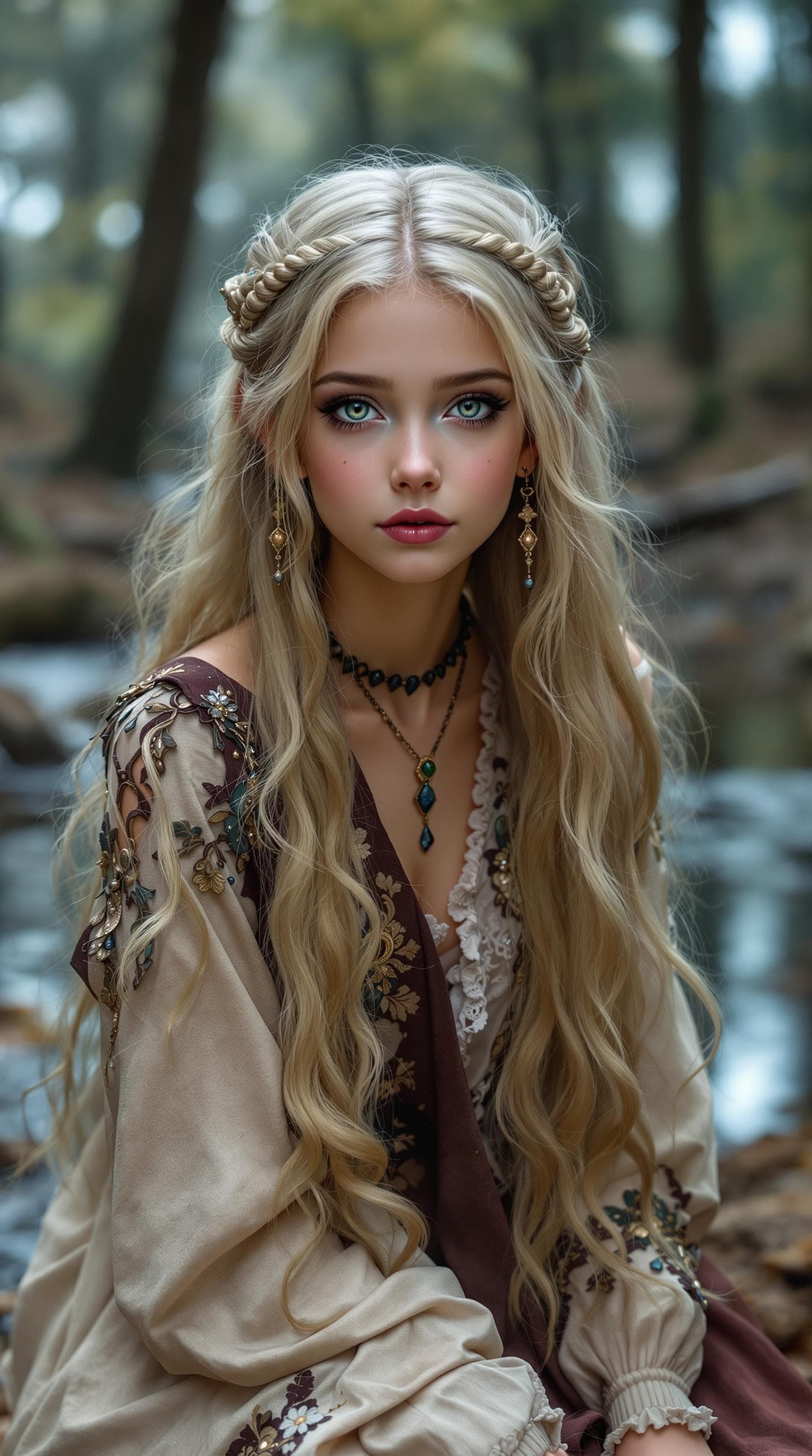 AI generated: a professional photo of a exceptionally of the most beautiful girl in the world, Transylvanian gypsy...