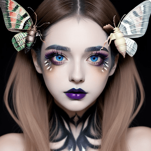 AI generated: moth makeup