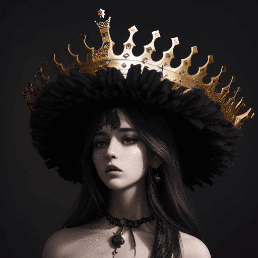 AI generated: Crea una corona de rey fragmentada, en un fondo negro con vidrios rotos