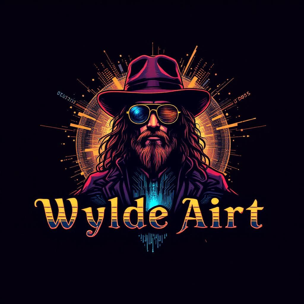AI generated: Create a high-impact, retro Steampunk logo for the brand "Wylde Airt", preserving the following visu...