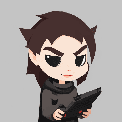 AI generated: Imagine, A character for a gaming company, simple, vector, flat design, no ears